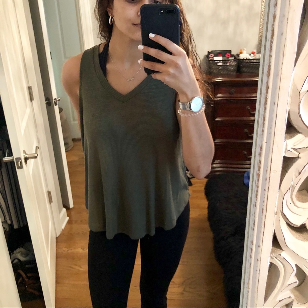 Atmosphere Olive Green Tank Top